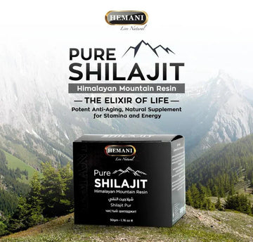 Hemani Pure Shilajit Himalayan Mountain Resin (50g) – Natural Energy & Stamina Booster
